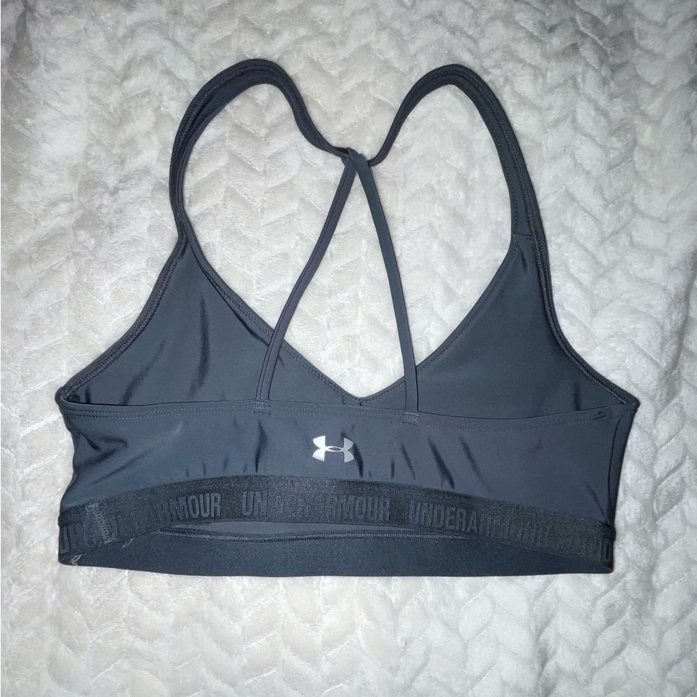 Under Armour Low Solid Racerback Sports Bra - Picture 3 of 6